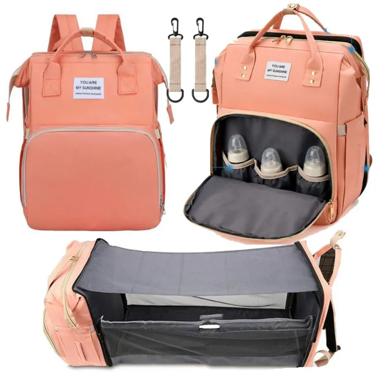 Mochila Pañalera Multifuncional cambiado - COLOR: ROSADO